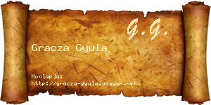 Gracza Gyula névjegykártya